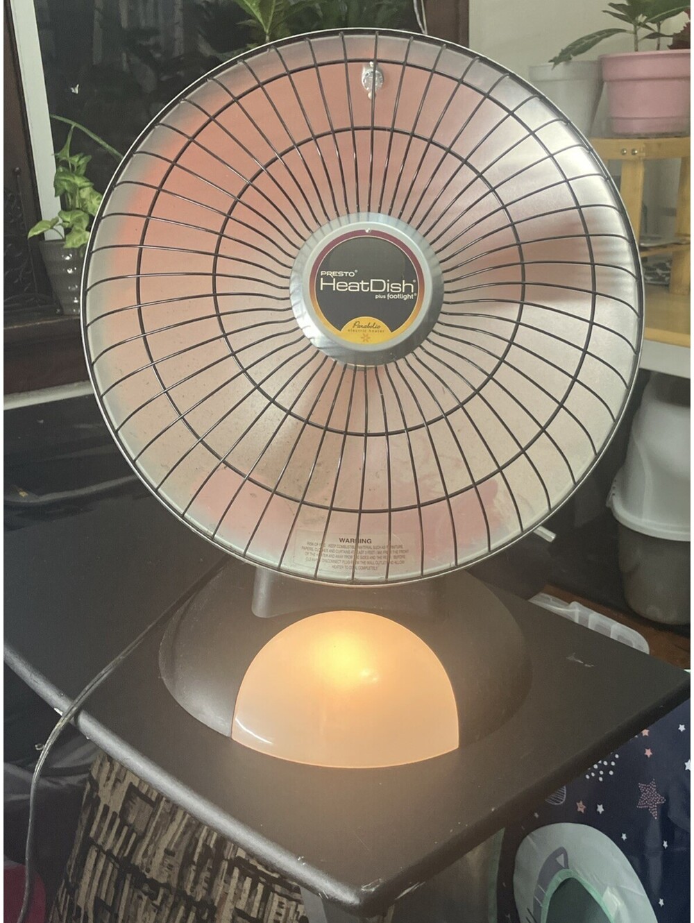 Presto Heat Dish Parabolic Electric Heater 1000W 120V Nice!